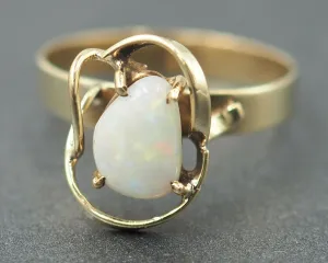 Light Opal 9ct Yellow Gold Ring