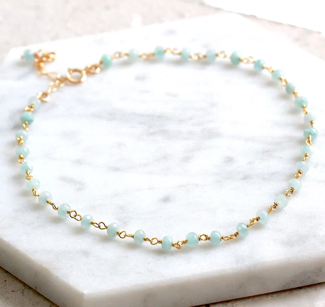 Lite Aqua Agate Choker