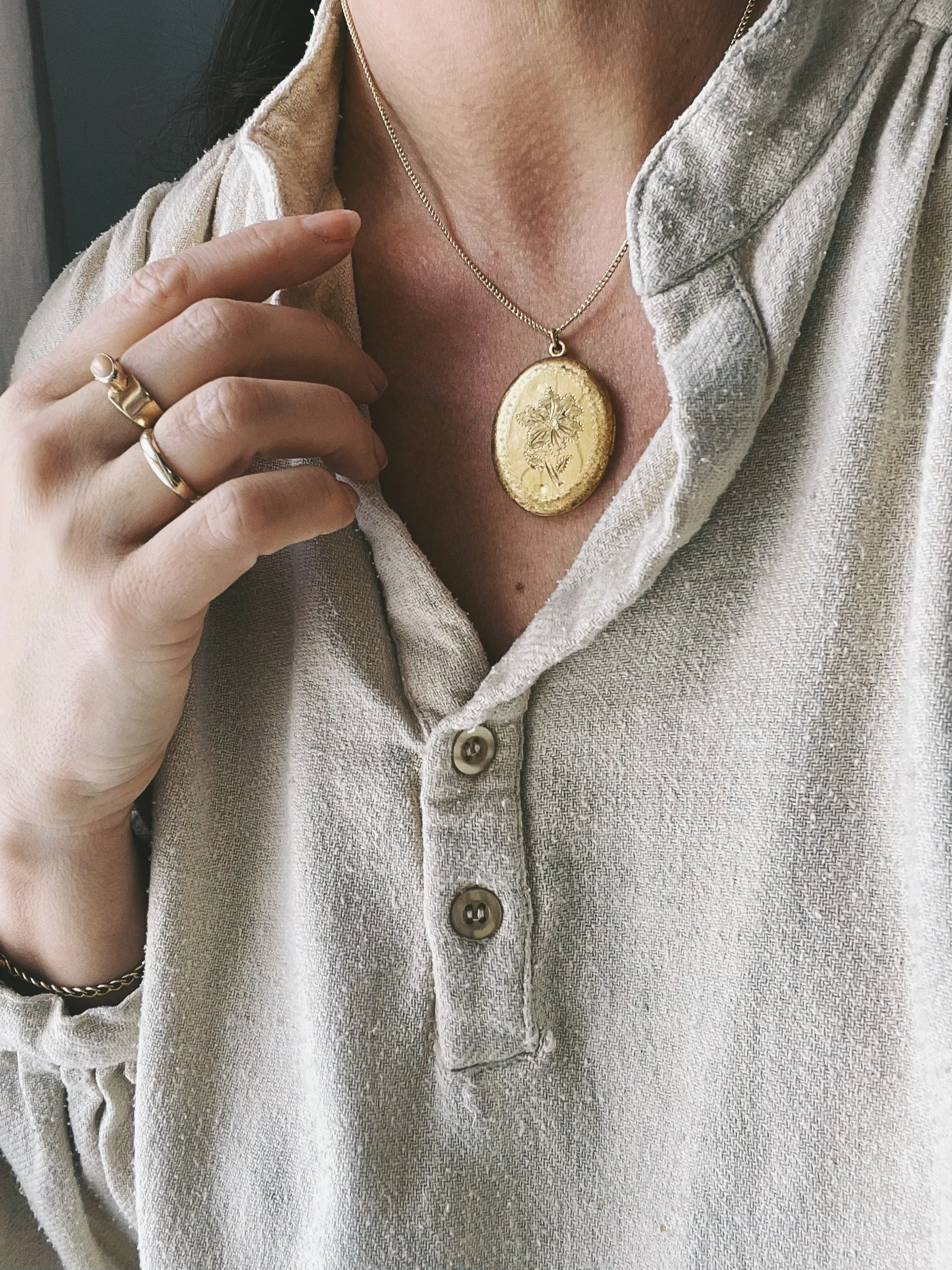 Lone Crocosmia Locket