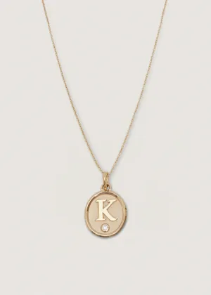 Love Letter Diamond Necklace Micro Rolo Chain