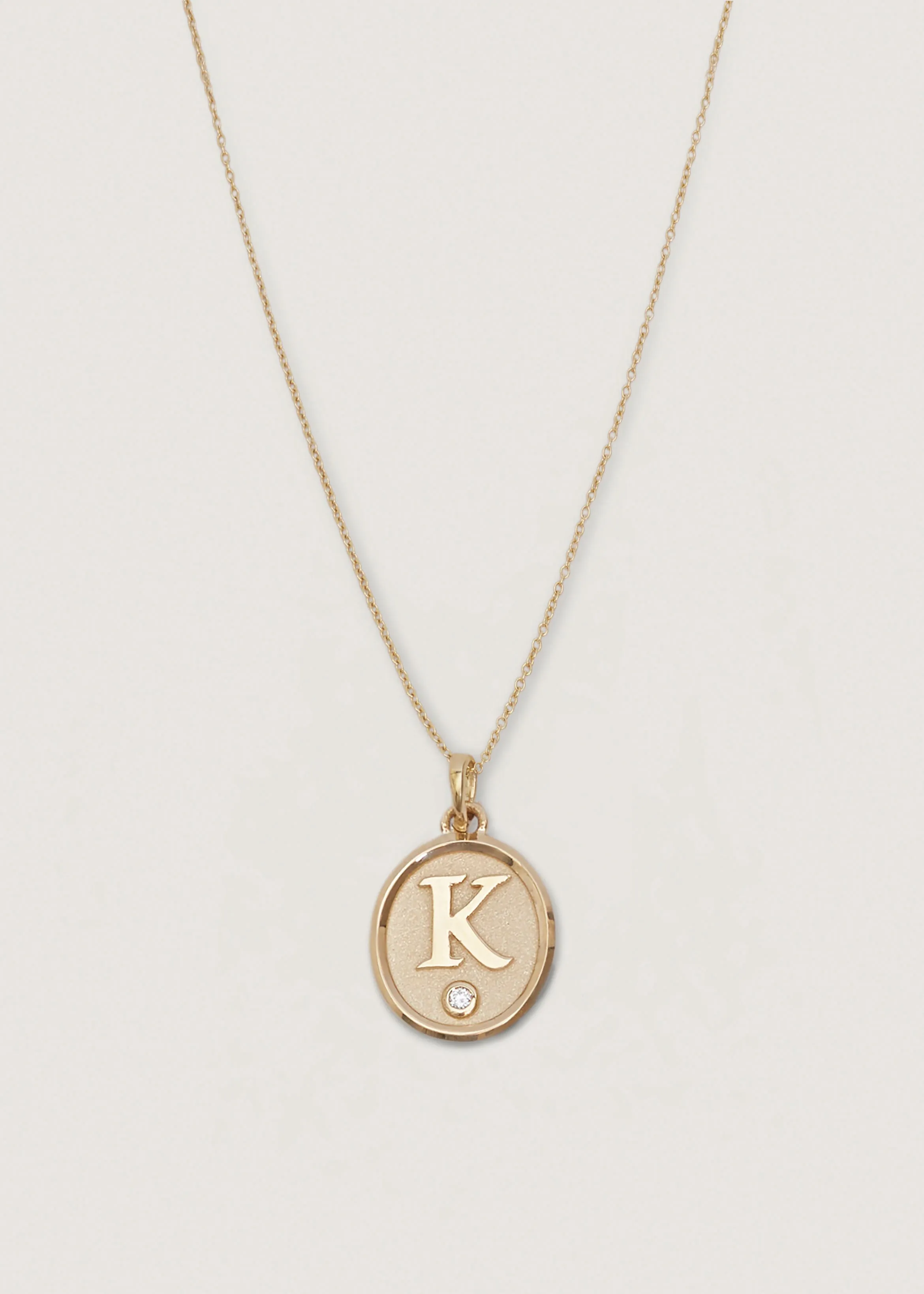 Love Letter Diamond Necklace Micro Rolo Chain