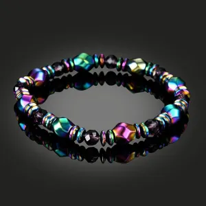 Magnetic Chakra Lava Stones Bracelet Crystals Bead Men Women Bracelet