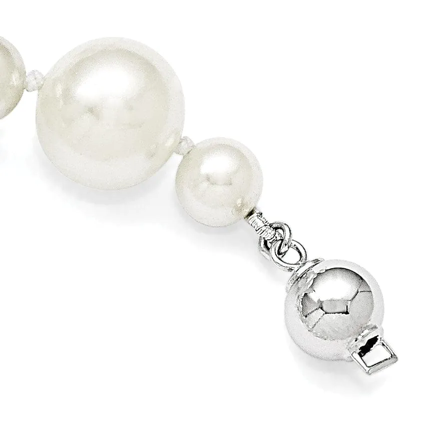 Majestik White Pearl Hand Knotted Necklace