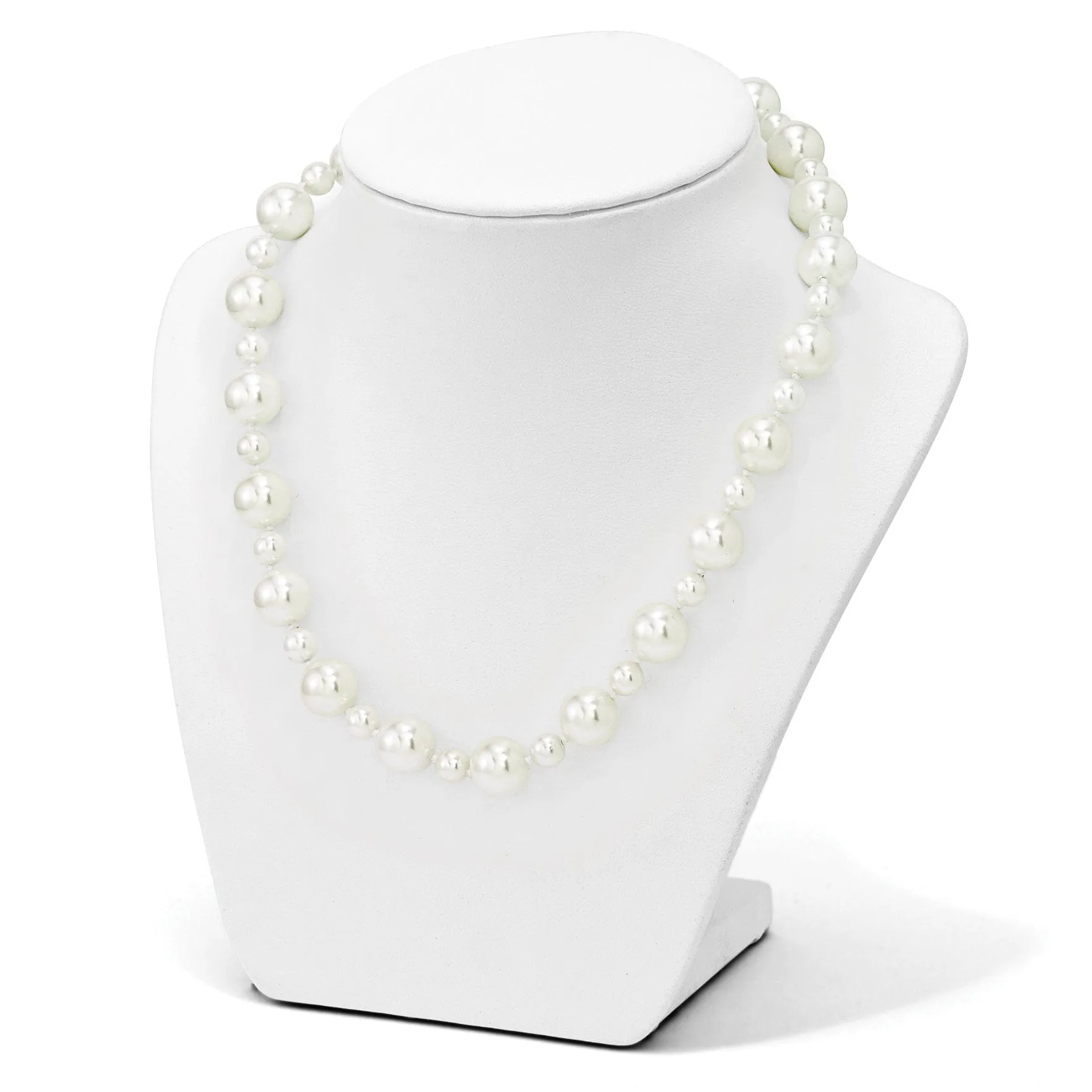 Majestik White Pearl Hand Knotted Necklace