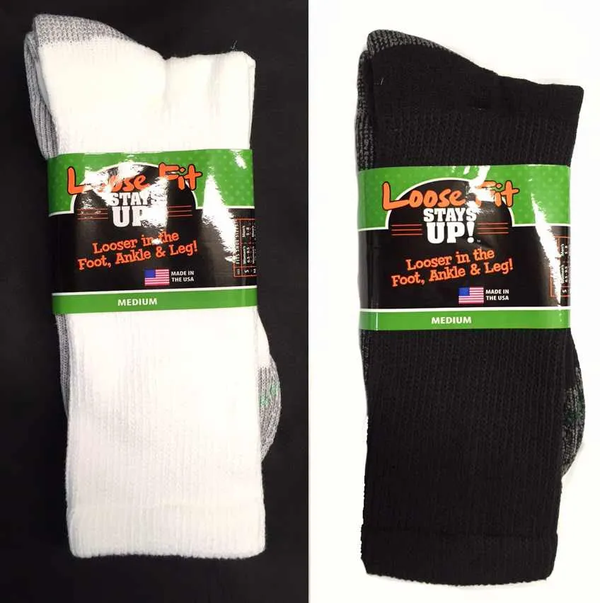 Men's Loose Fit Sock Regular And King Size Crew Sock