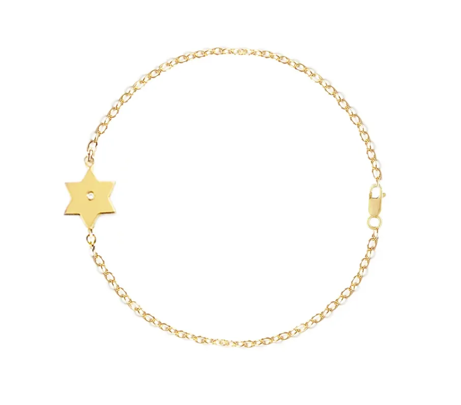 Miriam Merenfeld Vale Eye Bracelet/Anklet & Dani Star of David Diamond Bracelet/Anklet