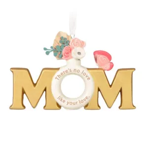 Mom's Love Porcelain Ornament