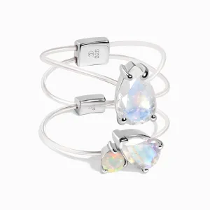 Moonstone & Opal Toi Et Moi & Sway Floating Rings