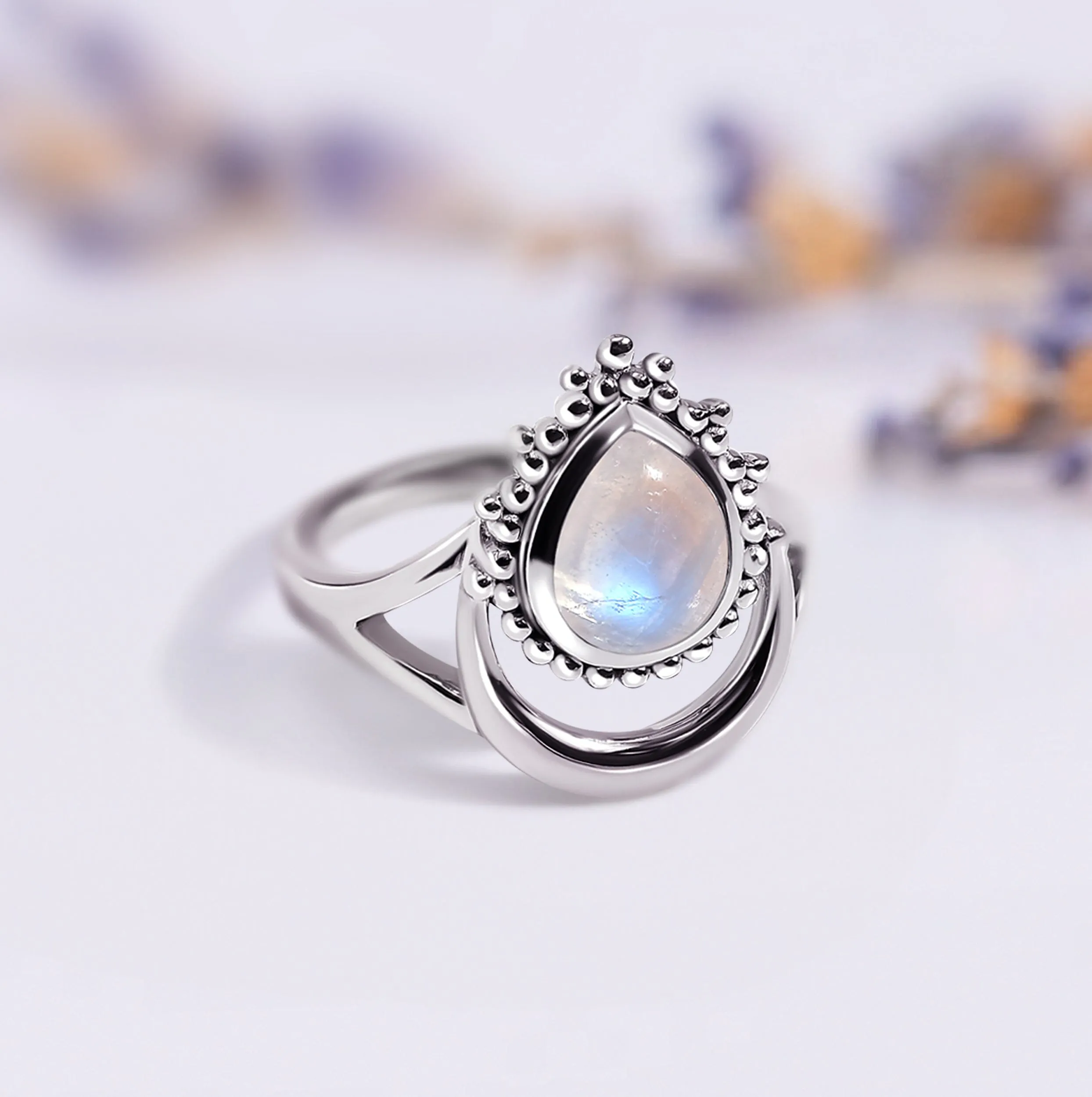 Moonstone Ring - Mystic Moon