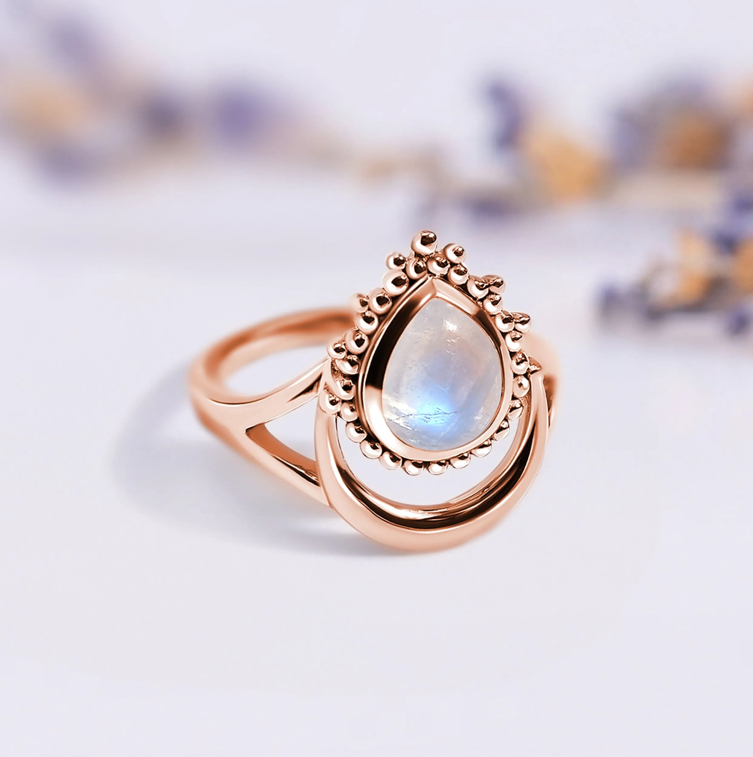 Moonstone Ring - Mystic Moon