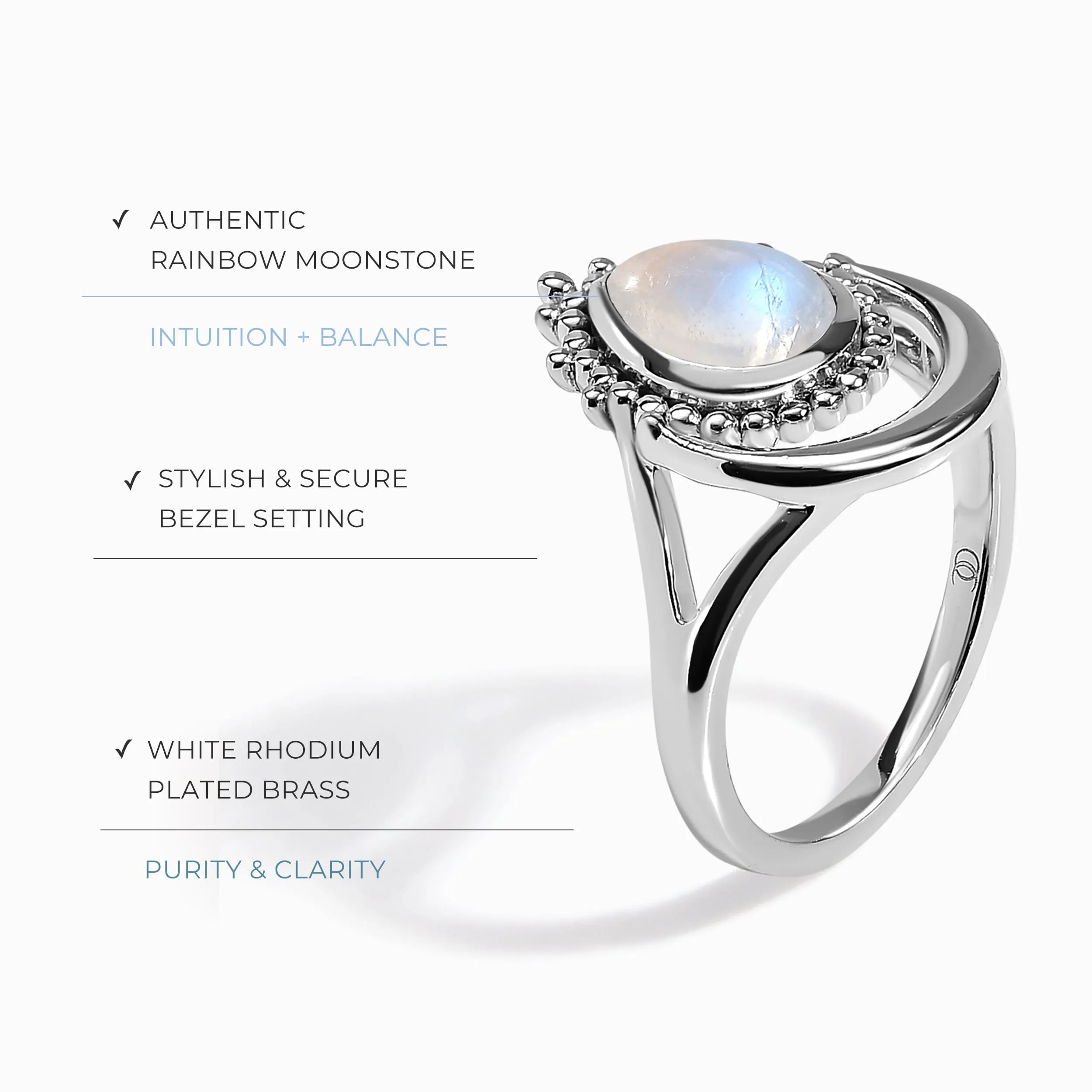 Moonstone Ring - Mystic Moon