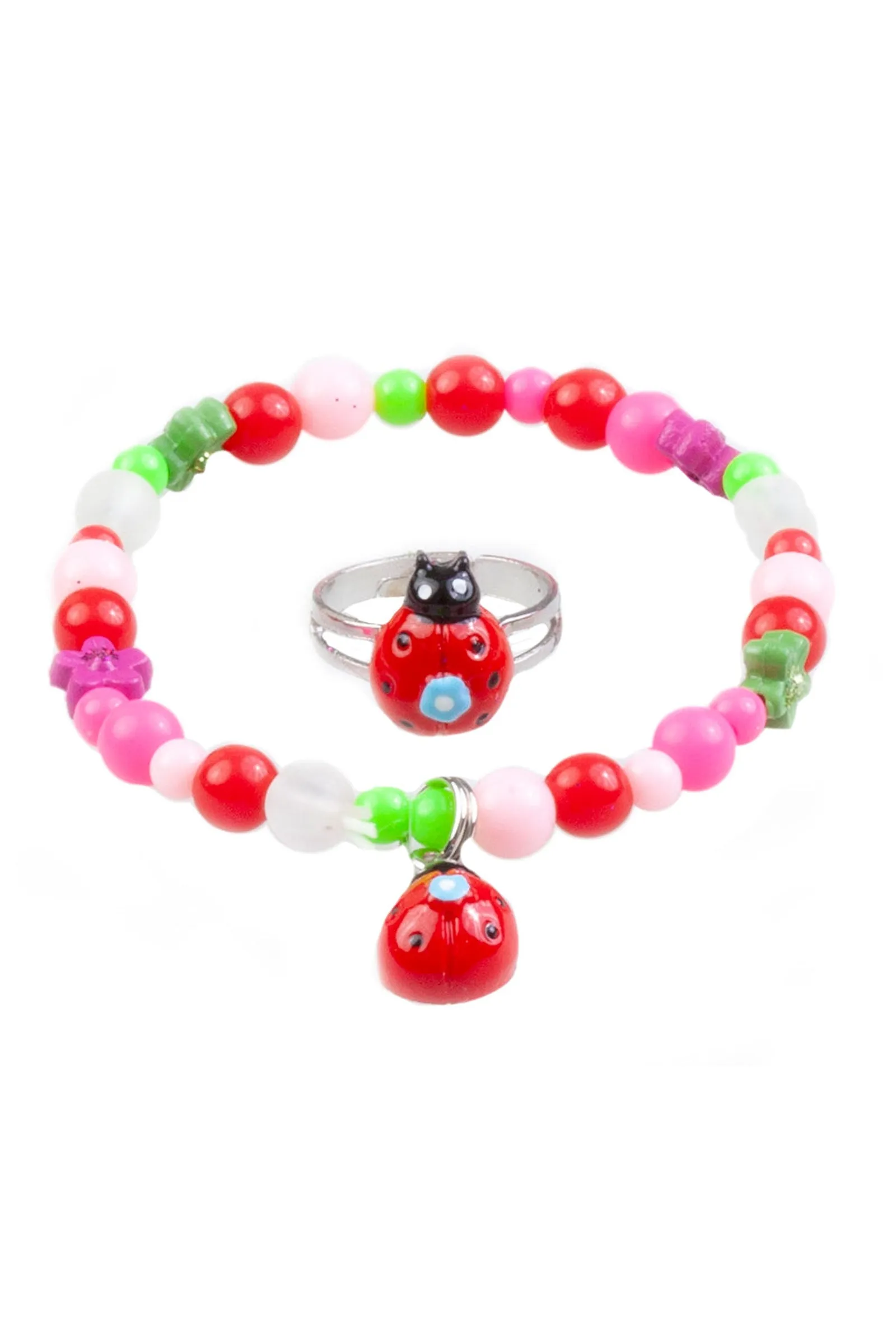 My Fair Ladybug Bracelet & Ring Set 12pc Bundle