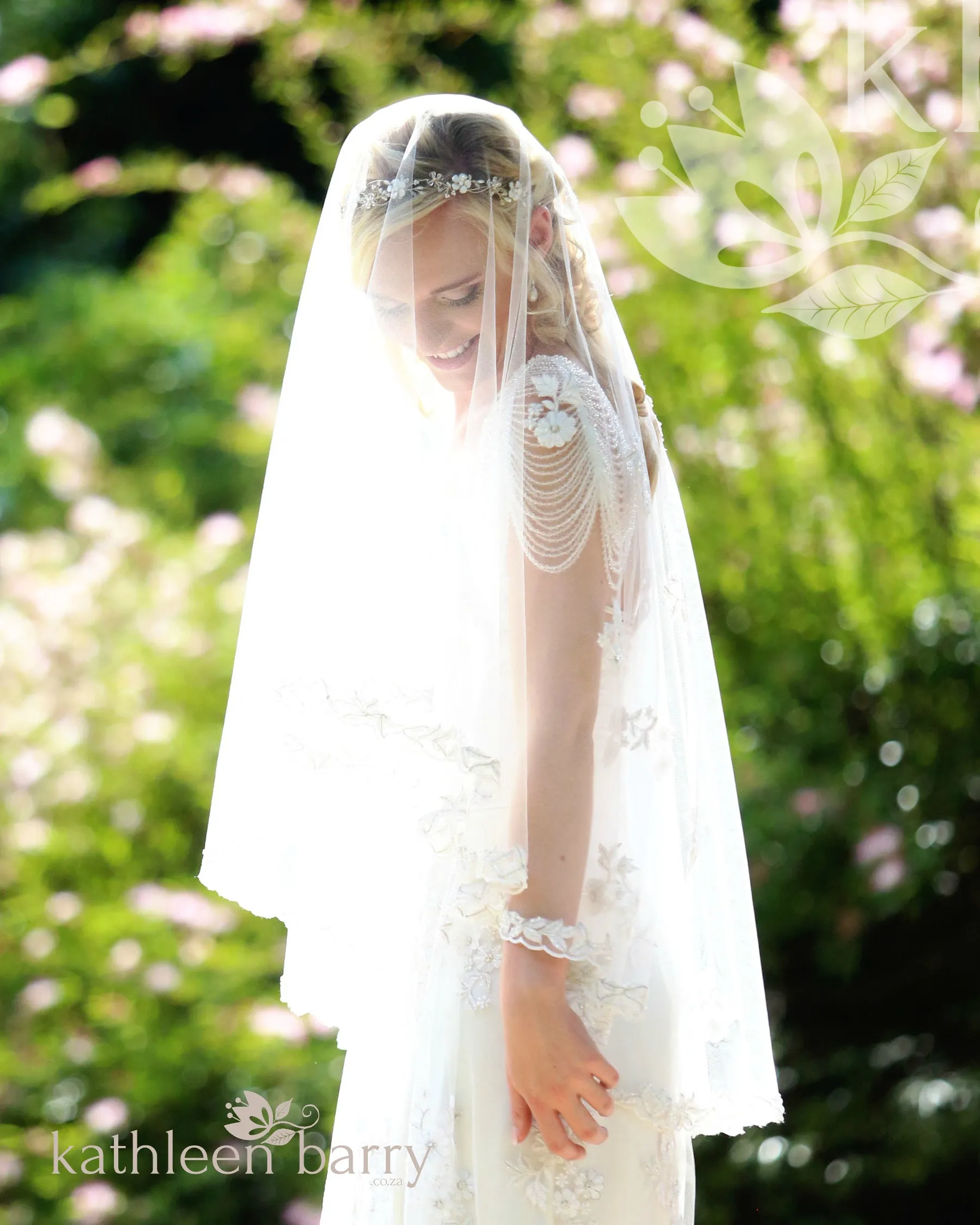 Naomi Wreath Bridal hair vine, crystals, pearls flower wreath, silver & gold plated wirework