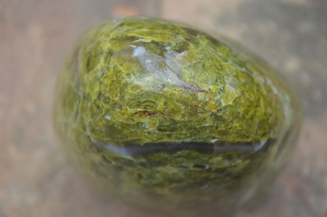 Natural Large Green Opal Standing Free Form  x 1 From Madagascar