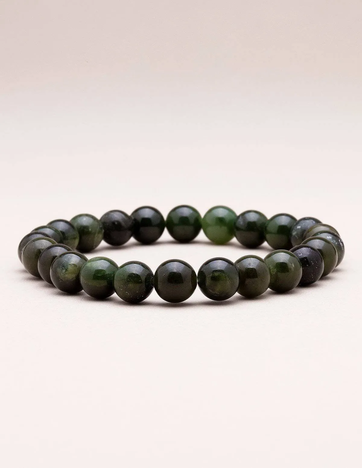 Nephrite Jade Beaded Bracelet