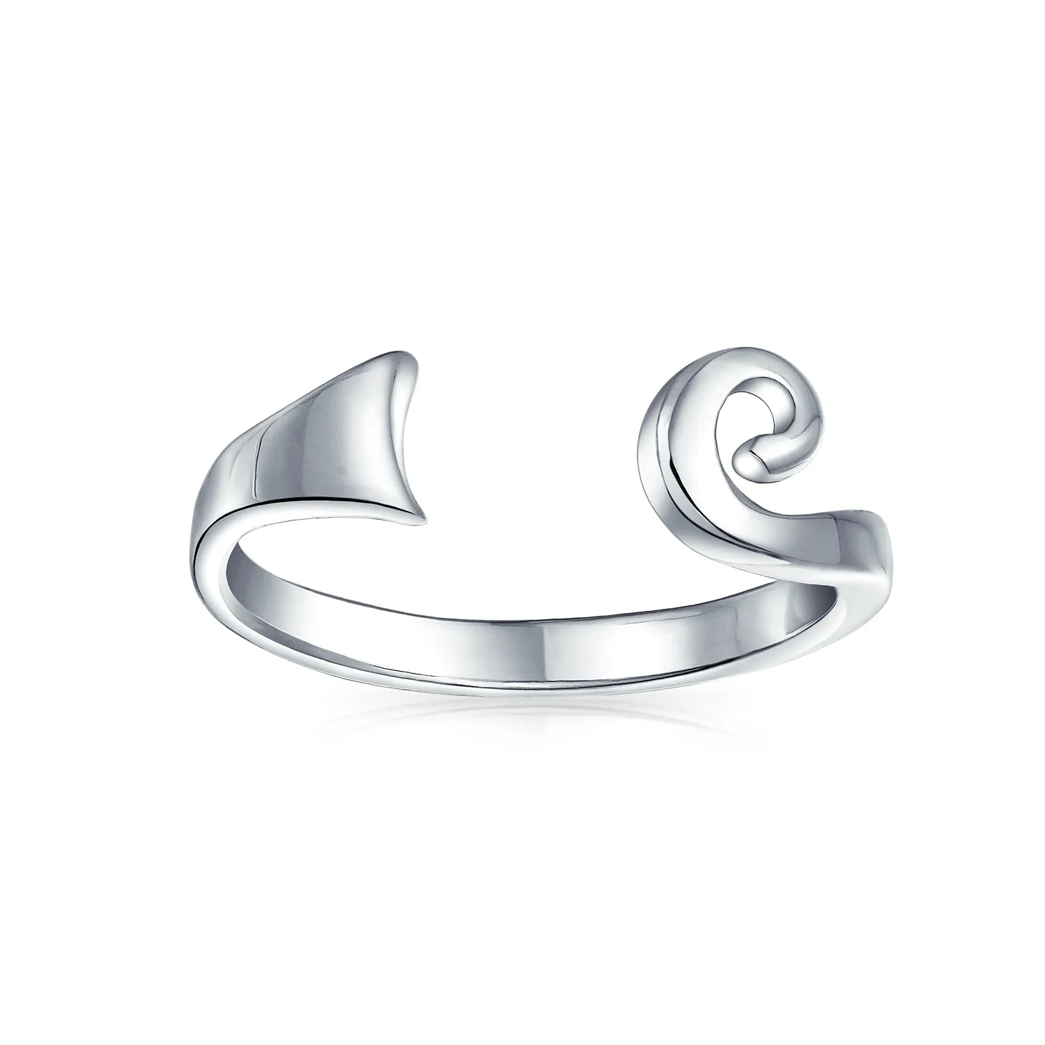 Open Spiral Celtic Swirl Midi Ring Oxidized Sterling Silver Filigree