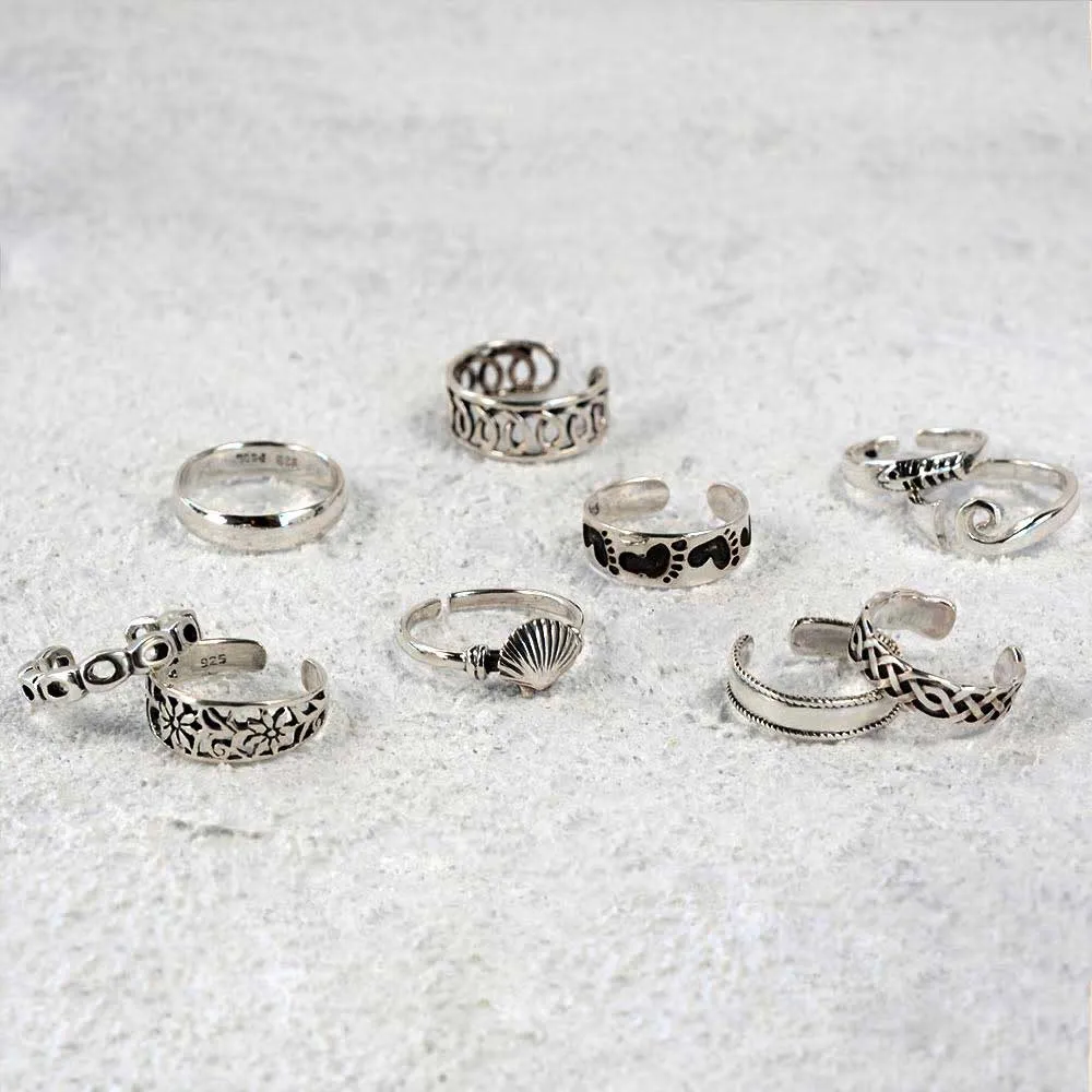 Open Spiral Celtic Swirl Midi Ring Oxidized Sterling Silver Filigree