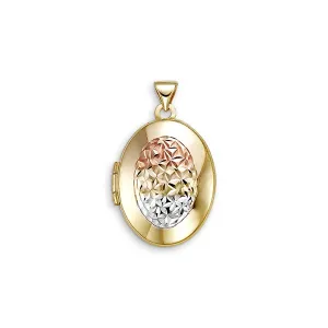 Oval Bright Cut Locket