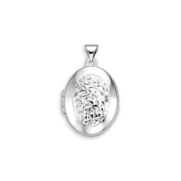 Oval Bright Cut Locket