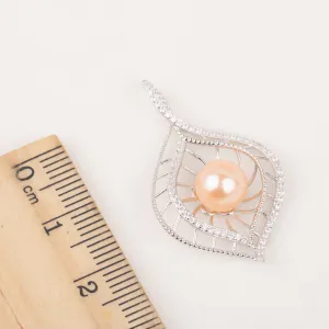 P060699 DIY 8-12mm Natural Freshwater pearl pendant accessory 925 sterling silver engagement jewelry necklace for women