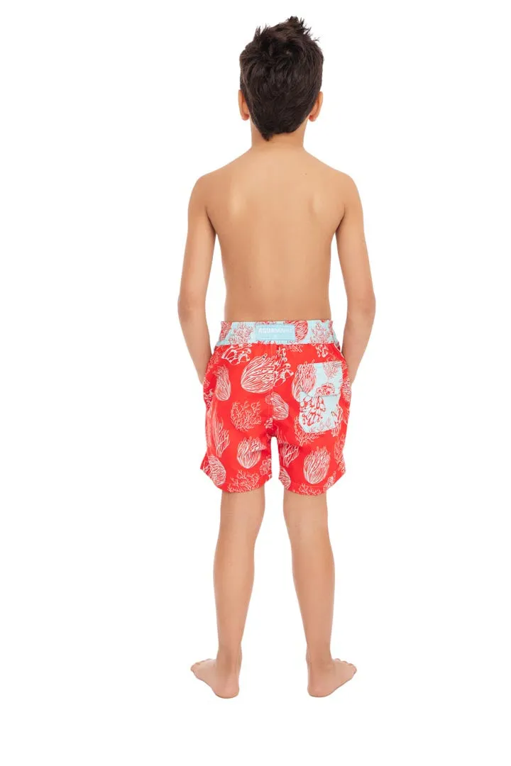 Pantaloneta Niño Coral Naranja