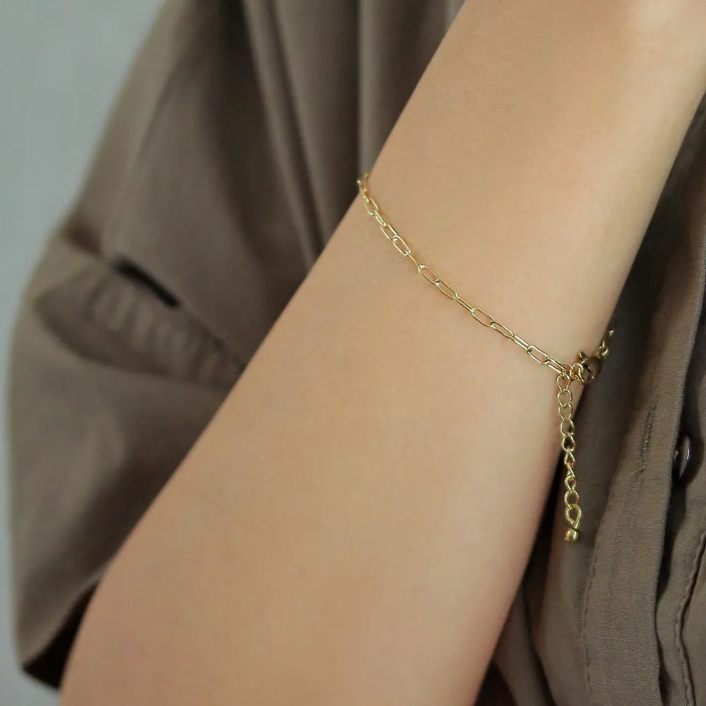 Paper Clip Chain SS Bracelet