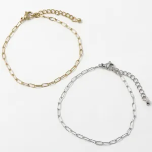 Paper Clip Chain SS Bracelet