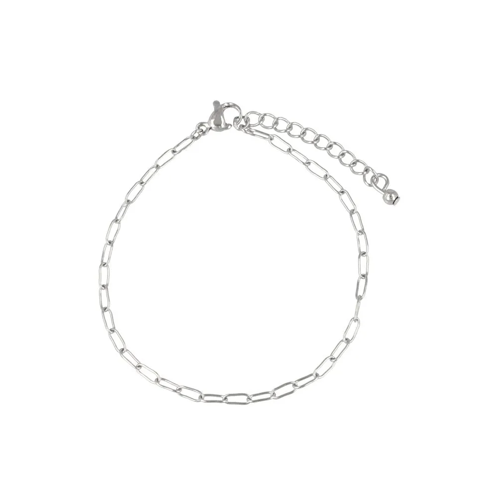 Paper Clip Chain SS Bracelet