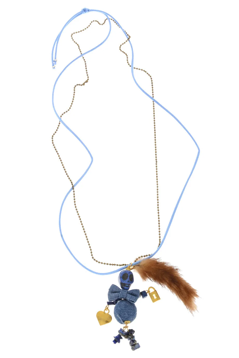 PARIS INES Denim Puppet Pendant