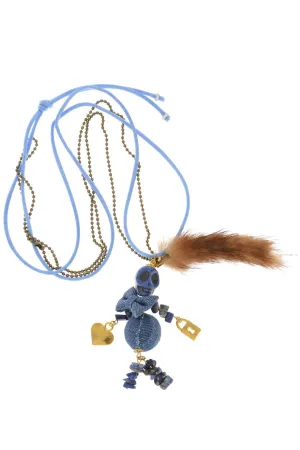 PARIS INES Denim Puppet Pendant