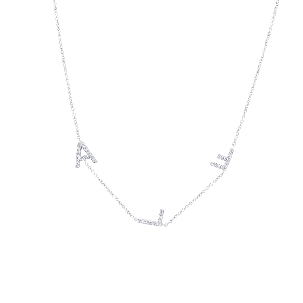 Pave Diamond Initial Necklace