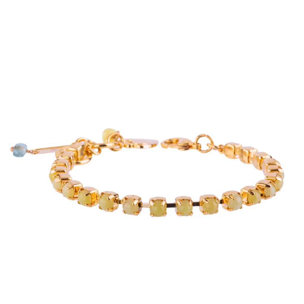 Petite Everyday Bracelet in "Light Green Jade" - Yellow gold