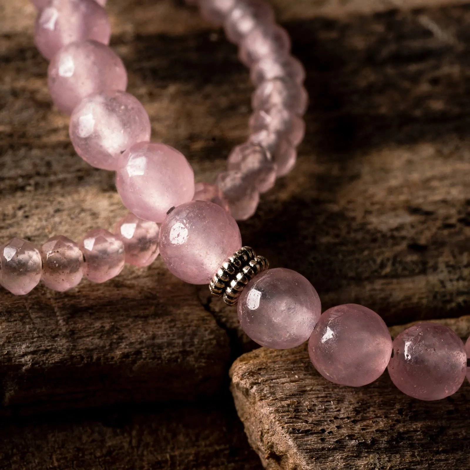 Pink Jade Natural Gemstone Bracelet (2 Styles)