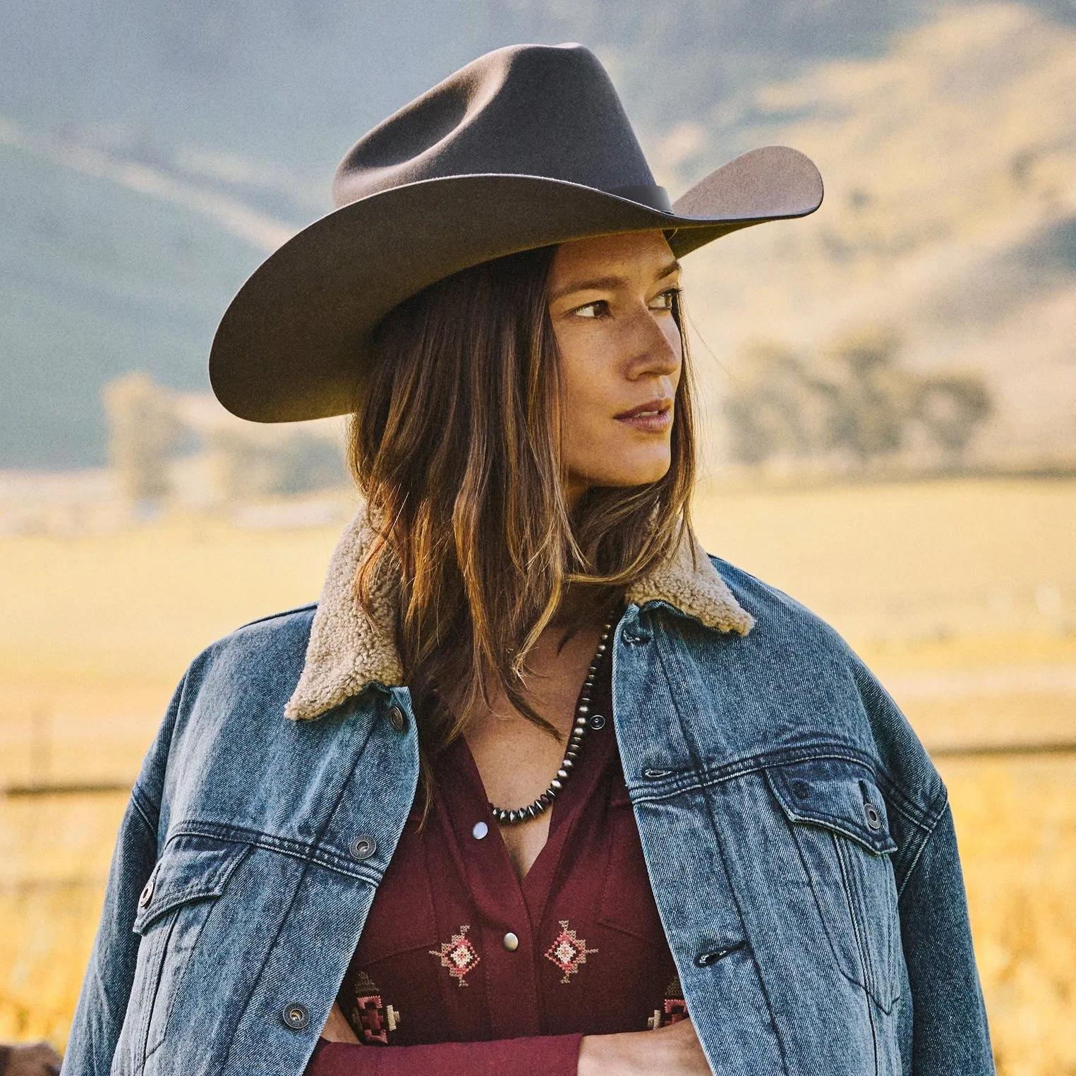 Premium Fur Felt Cowboy Hat with Leather Hatband