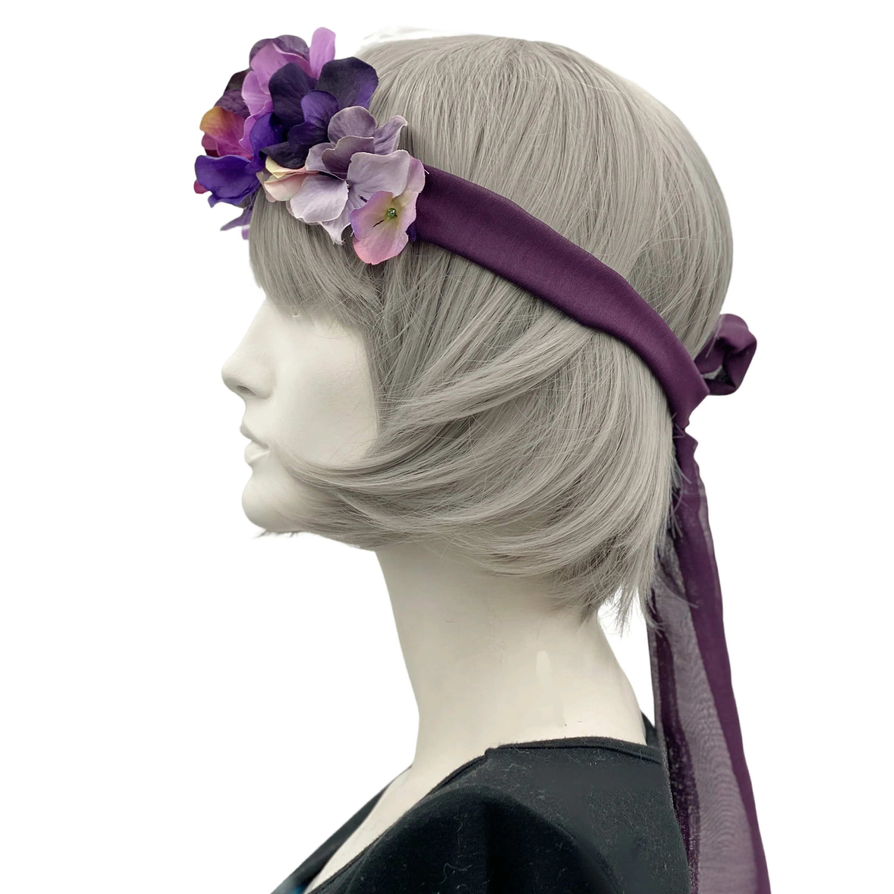 Purple Hydrangea Flower Crown | Fascinator