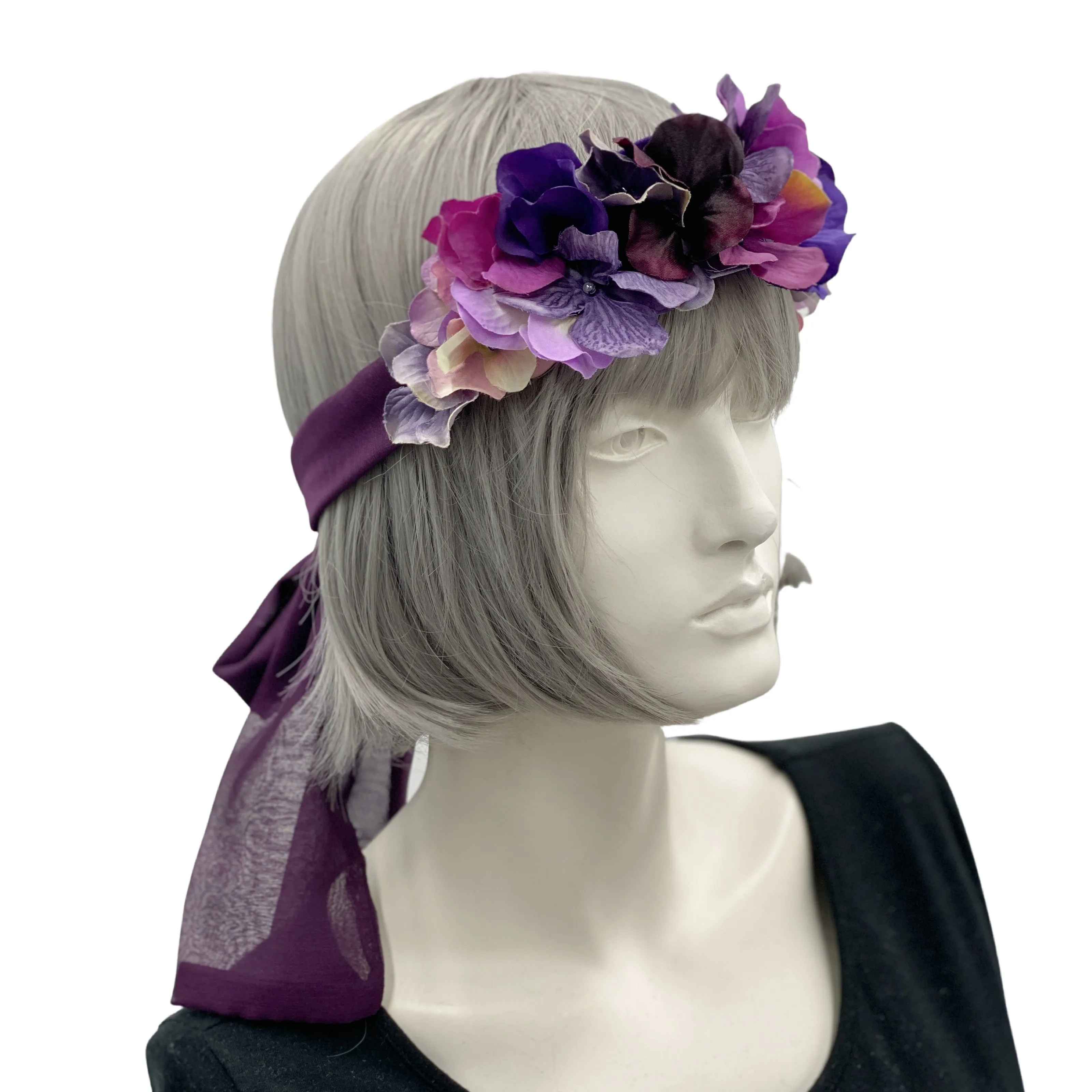 Purple Hydrangea Flower Crown | Fascinator