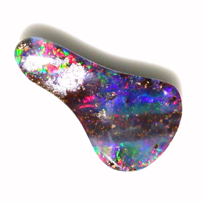 Red , green Solid Boulder Opal