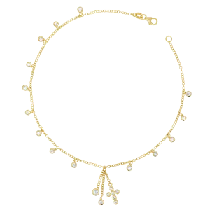 Religious Rosary Diamond Anklet