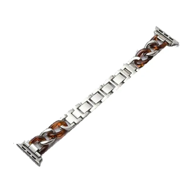 Resin Strap for Apple Series 7 6 Chain iWatch Loop Watchband Bracelet