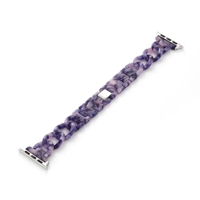 Resin Strap for Apple Series 7 6 Chain iWatch Loop Watchband Bracelet