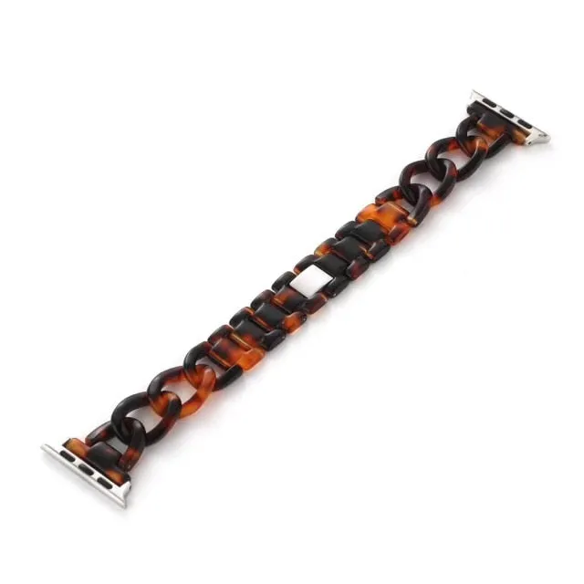 Resin Strap for Apple Series 7 6 Chain iWatch Loop Watchband Bracelet