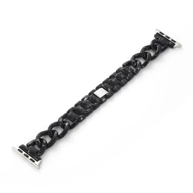 Resin Strap for Apple Series 7 6 Chain iWatch Loop Watchband Bracelet