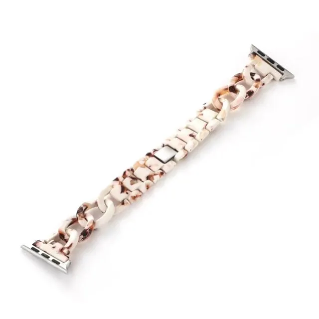 Resin Strap for Apple Series 7 6 Chain iWatch Loop Watchband Bracelet