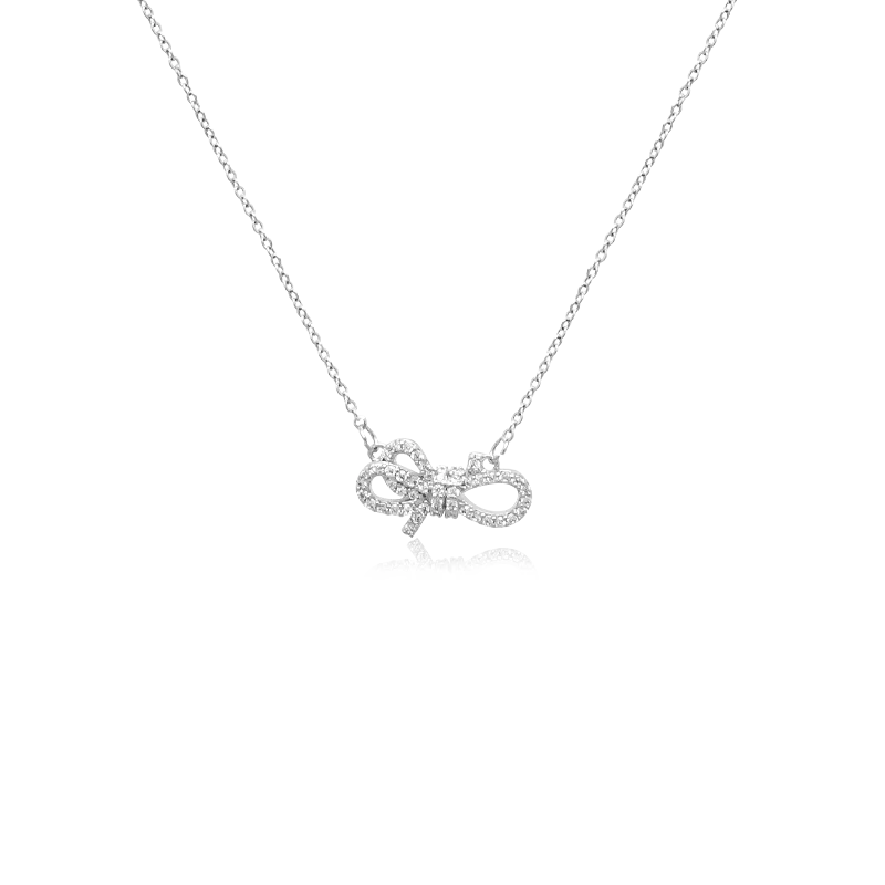 Ribbon Cubic Zirconia Necklace