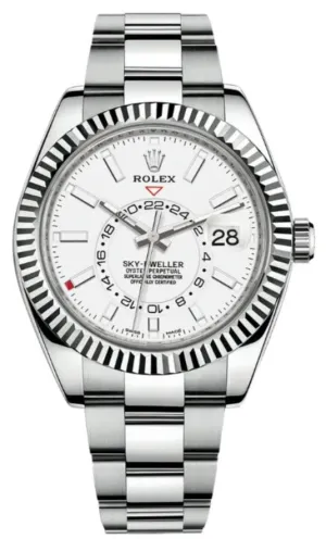 Rolex Sky-Dweller White Rolesor White Index Dial Oyster Bracelet (Ref# 326934)