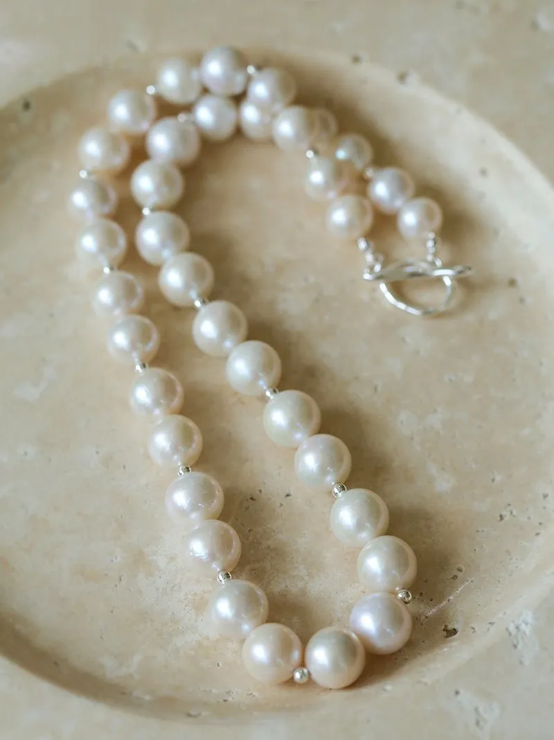 Round Baroque Pearls Beaded Necklace