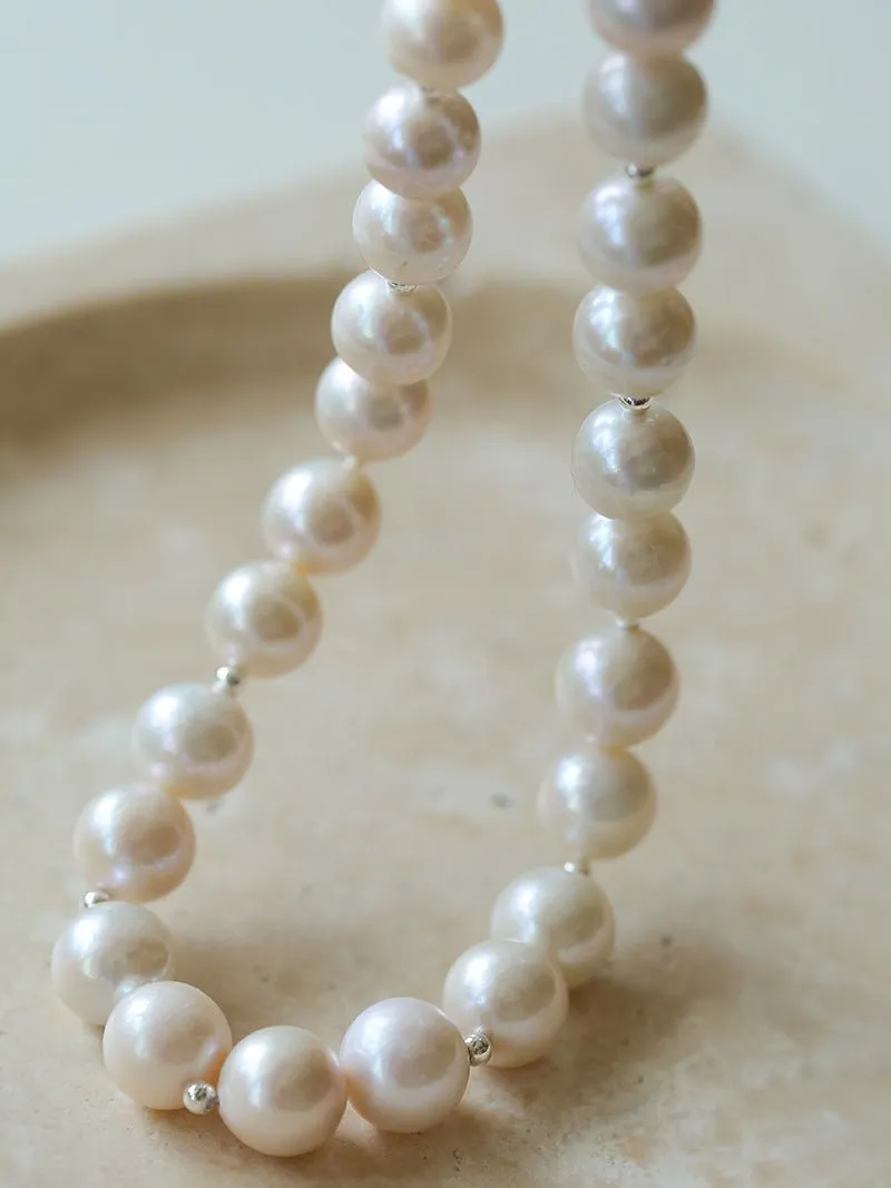 Round Baroque Pearls Beaded Necklace