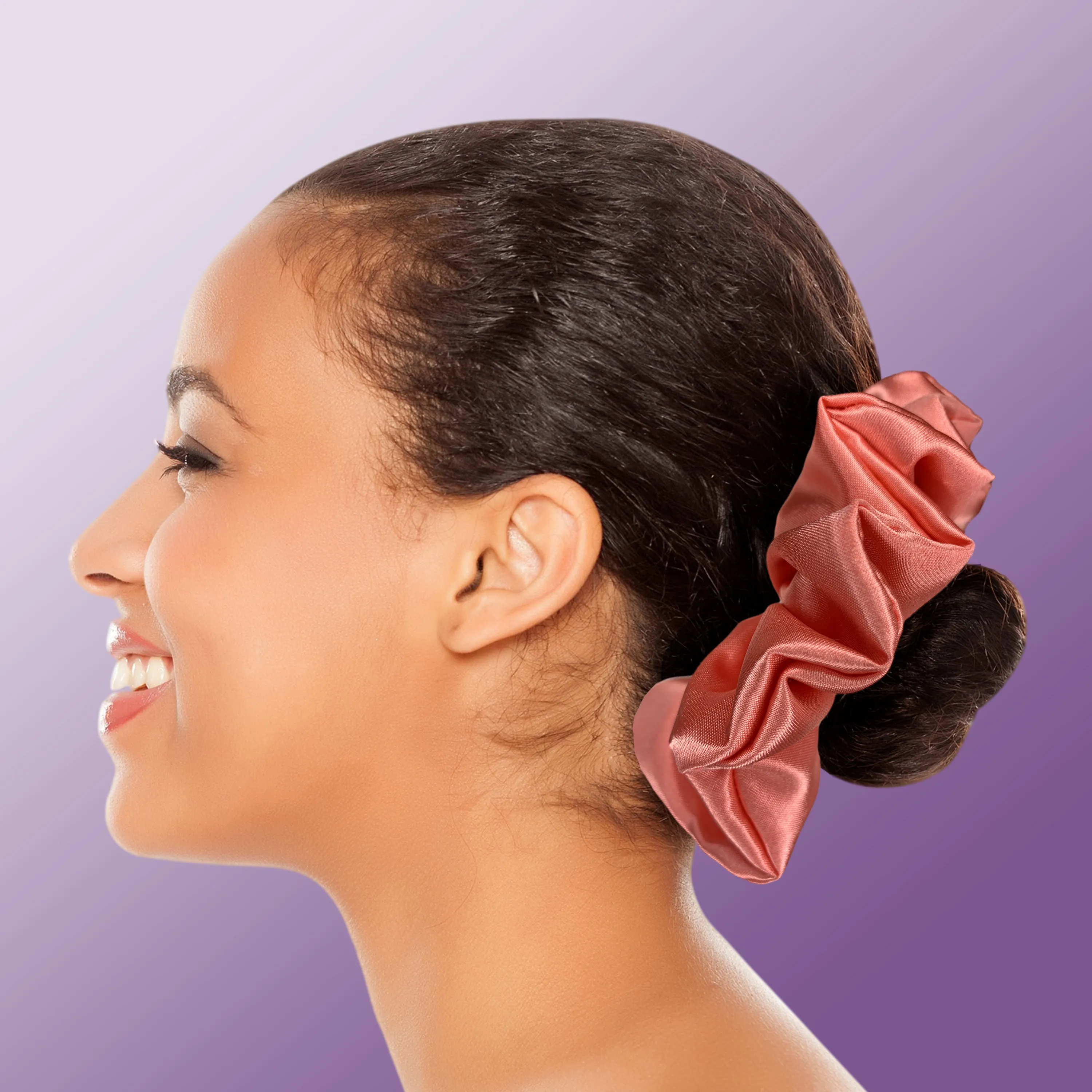 Scrunchies Premium Bridal Satin Available in 3 Sizes Made in the USA Coral