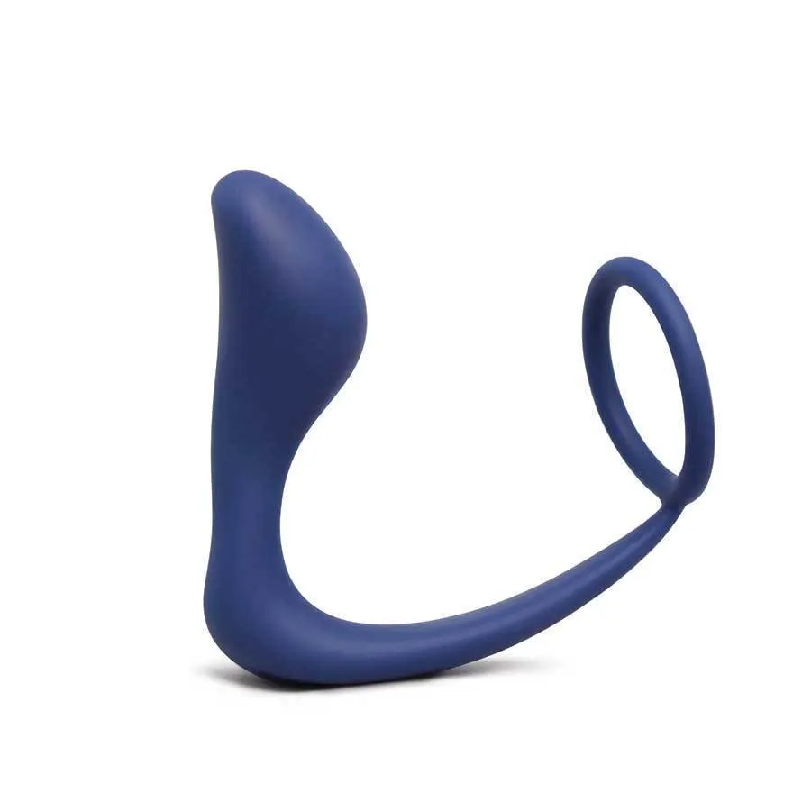 Silicone Anal Plug Cock Ring Sexual Enhancer by Lynk Pleasure (Blue)