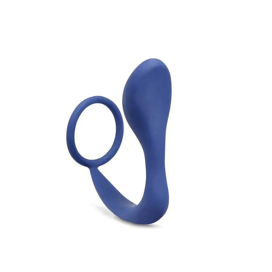 Silicone Anal Plug Cock Ring Sexual Enhancer by Lynk Pleasure (Blue)